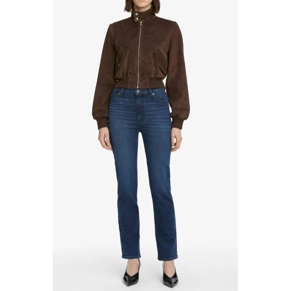 FRAME Denim Le Sleek Straight Jeans in Trick Blue Women 26 NWT $268